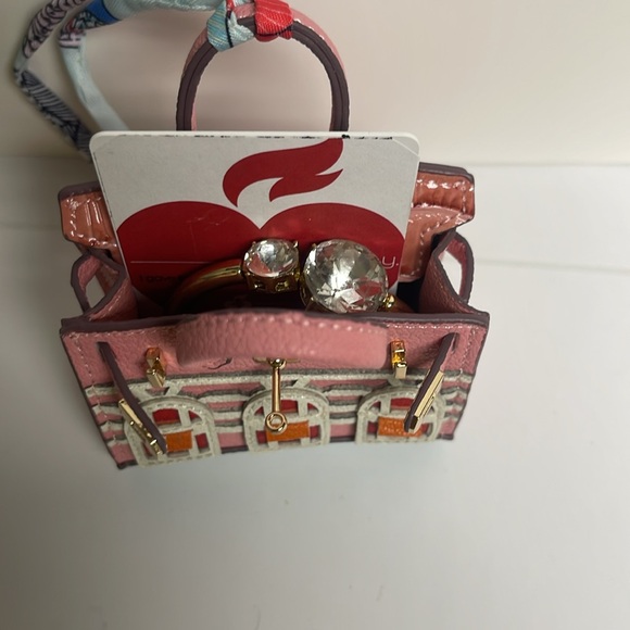 NWOT Birkin Inspired Mini Handbag Bag Charm, A party favor item Versatile use - Picture 4 of 5